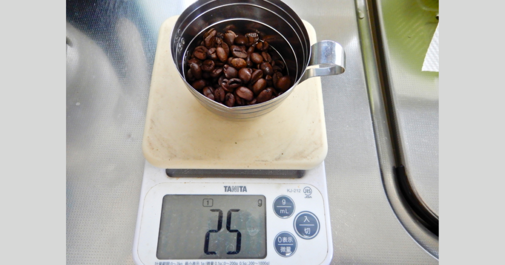 コーヒー豆はスケールで計量がおすすめ